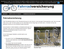 Tablet Screenshot of fahrradversicherung.org